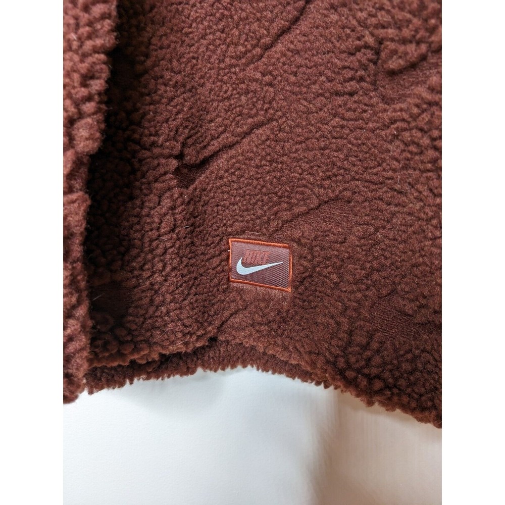 Nike Sporstswear Icon Clash Womens XL Long Sherpa Coat Jacket Loose Fit $200 NWT - Picture 3 of 7